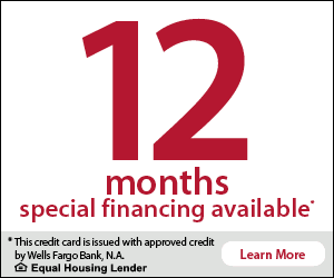 12 months special financing offer advertisement.