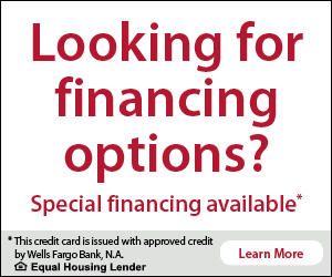 Financing options advertisement with special offers.