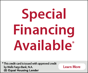 Special Financing Available" advertisement with logo.