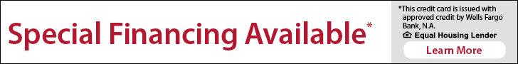 Special financing available offer banner.